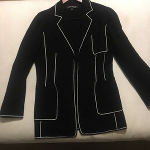 Anne Klein. Blazer. Black and white. Size 10